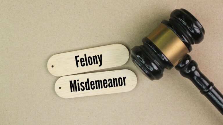 Felony vs. Misdemeanor and judge's gavel