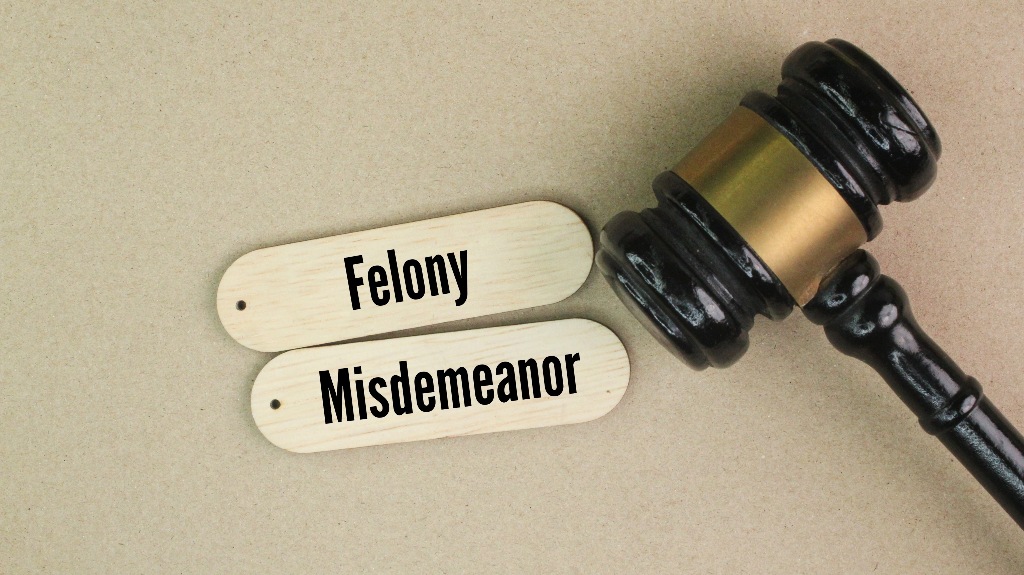 Felony vs. Misdemeanor and judge's gavel